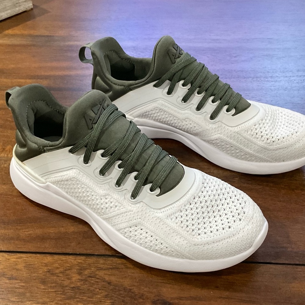 APL TechLoom Tracer Olive and White Sneakers